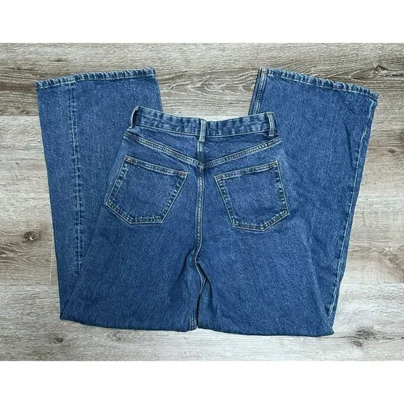 & Other Stories Paris Atelier High Waist Wide Leg Jeans Blue Medium Wash Size 26 - Picture 8 of 11